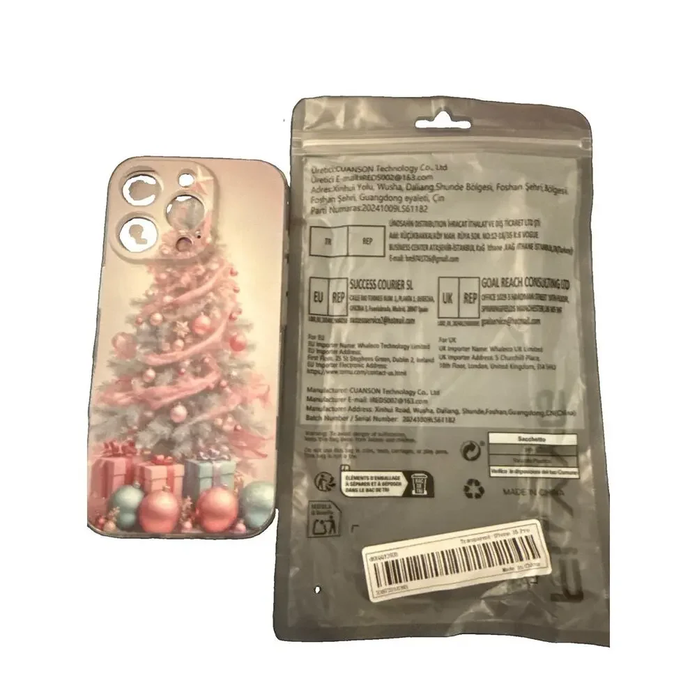 NWT Transparent Pastel Christmas Tree iPhone 16 Pro Case